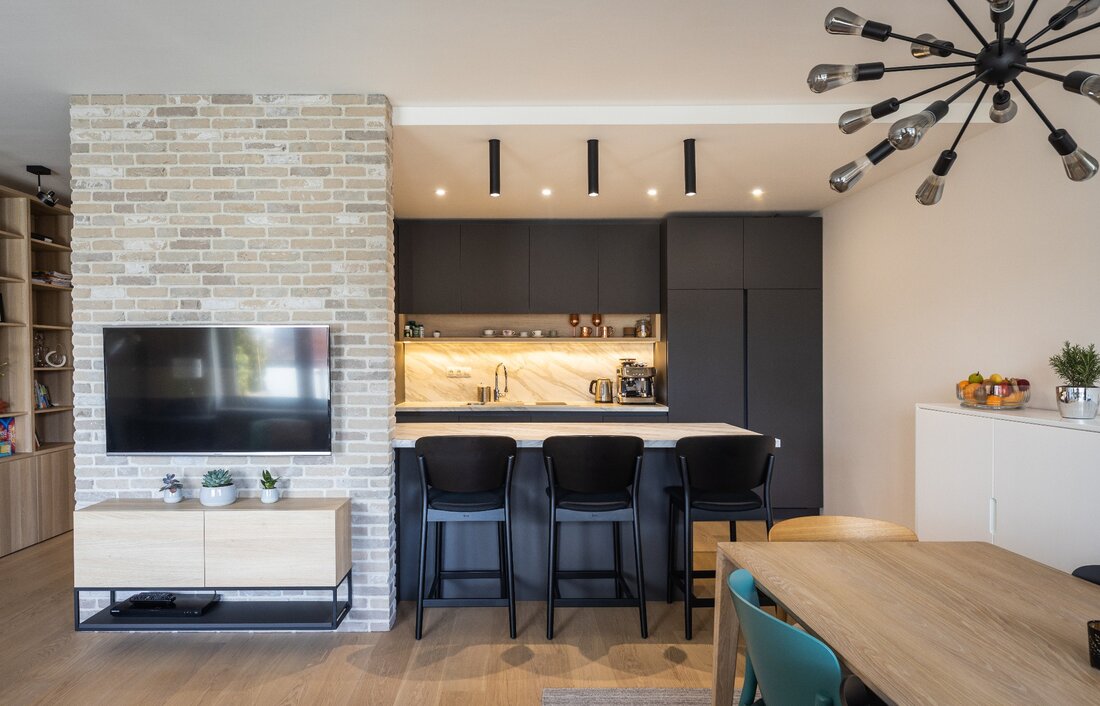 Tehlový obklad London Light interiéri bytu od Rustique.sk