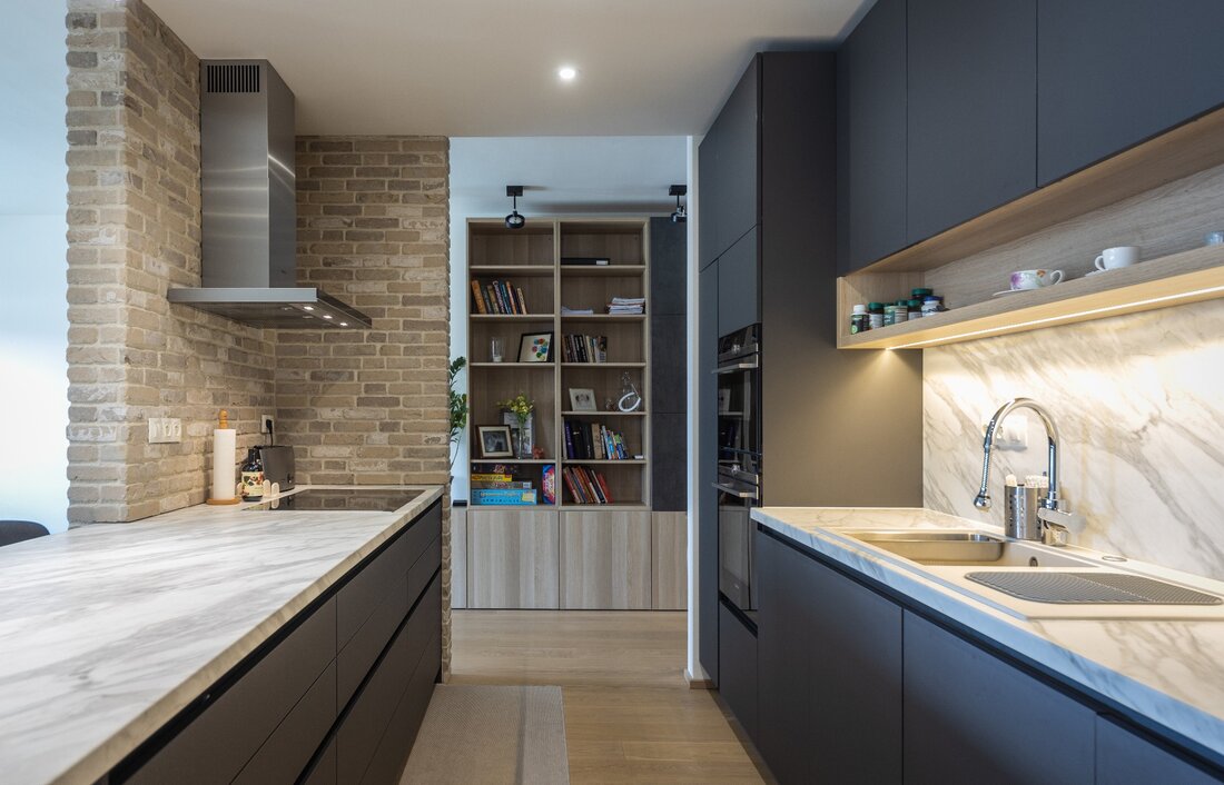 Tehlový obklad London Light interiéri bytu od Rustique.sk