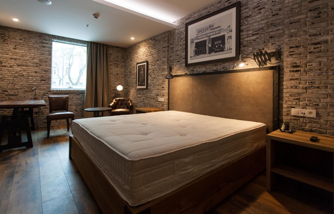 Tehlový obklad Rainbow Snowdust 2 v izbách hotelu Loft od Rustique.sk