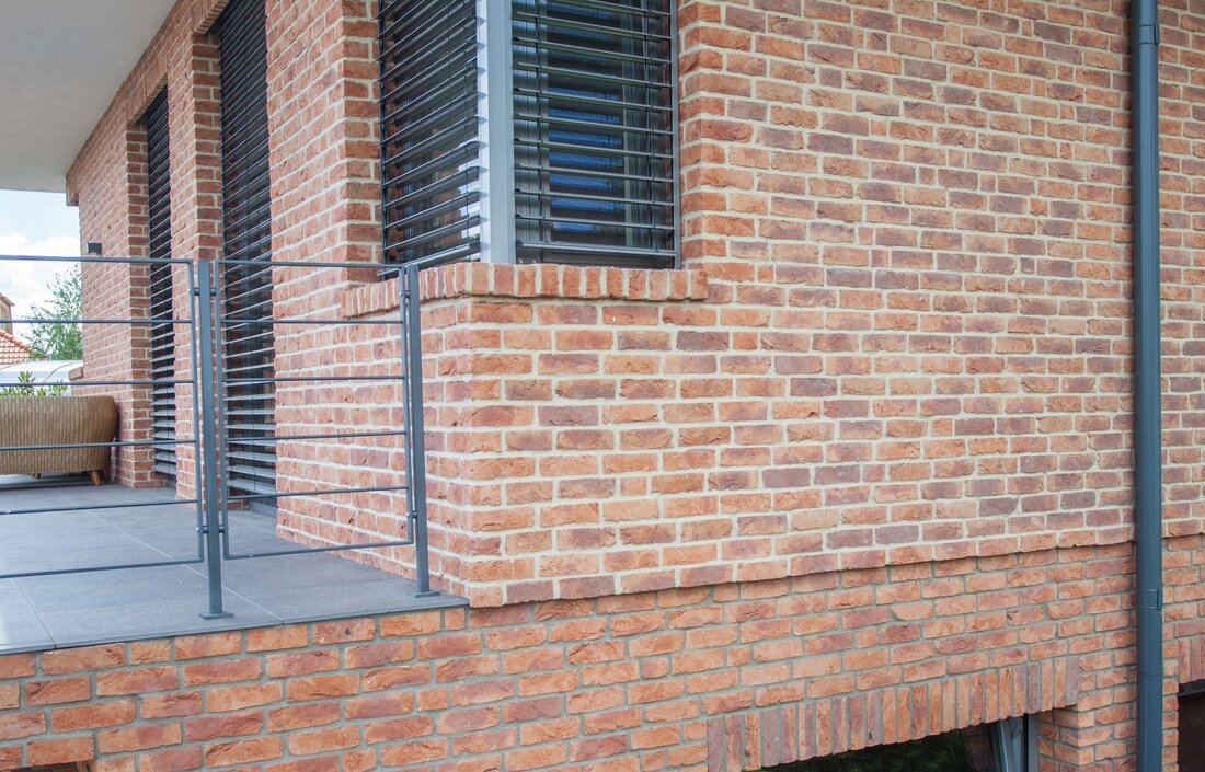 Tehlový obklad Terra Cotta na fasáde rodinného domu od Rustique.sk