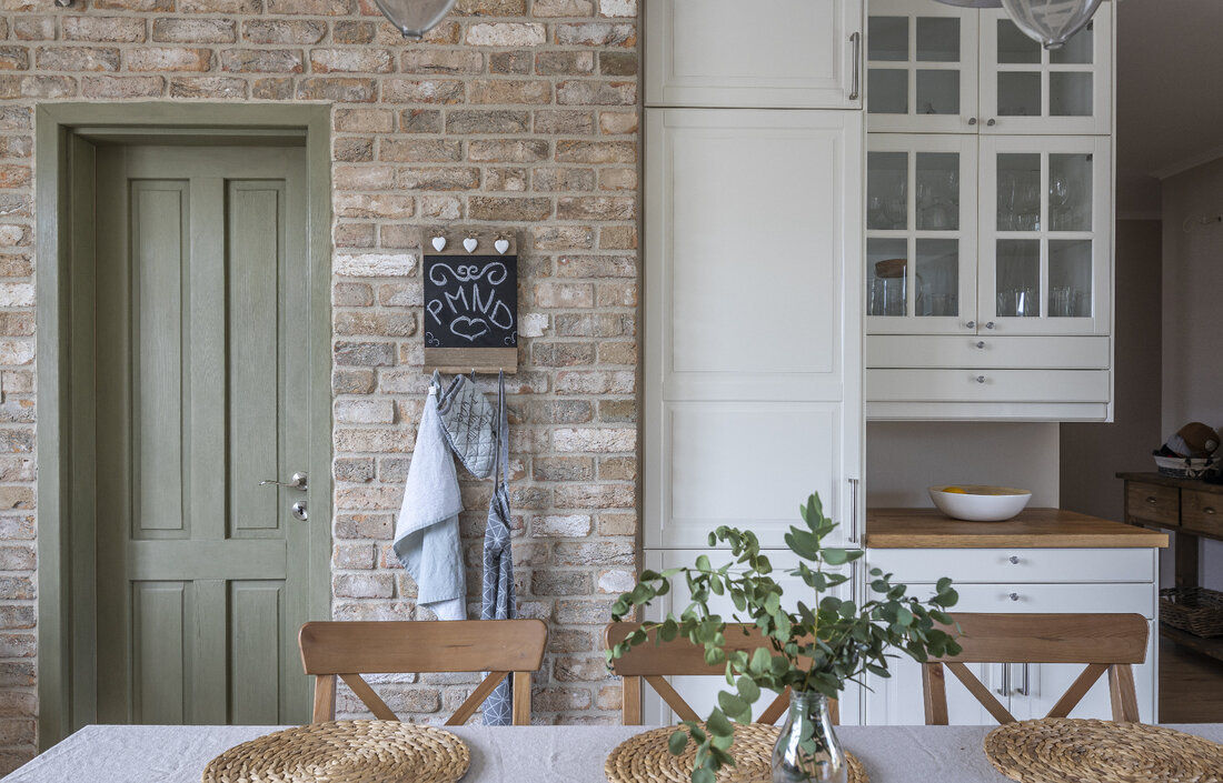 Tehlový obklad Toscane Antiek v interiéri rodinného domu od Rustique.sk